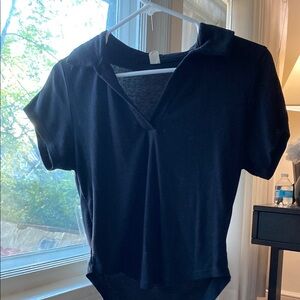 Classic Black Women's Top (with collar)